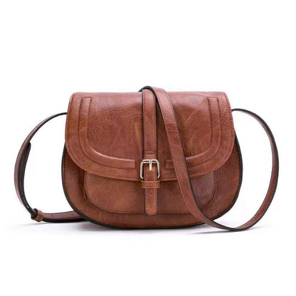 Sac Bandoulière Rétro en Cuir pour Femme